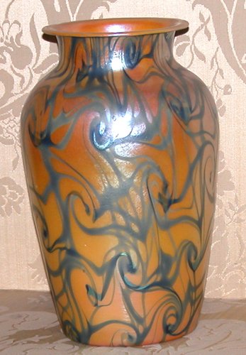 Appraisal: Artist Durand Title Iridescent Seaweed patterned Art Nouveau Durand Glass