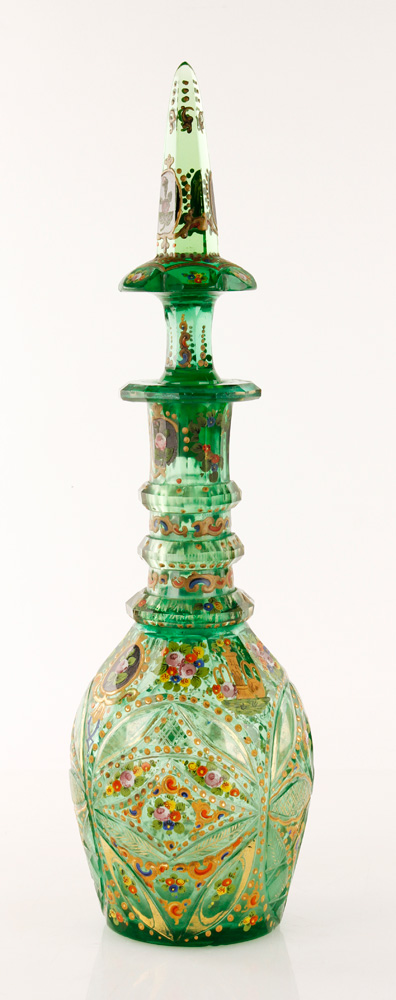 Appraisal: - th C Bohemian Glass Decanter th century Bohemian glass