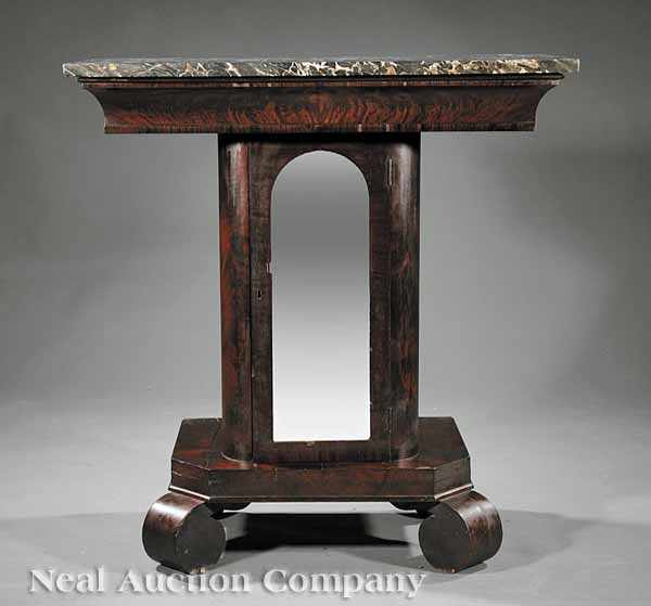 Appraisal: An American Late Classical Mahogany Mixing Table c Philadelphia Egyptian