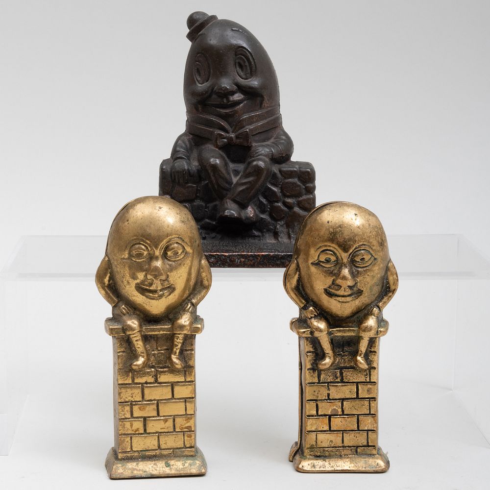 Appraisal: Group of Three American 'Humpty Dumpty' Cast Metal Banks The