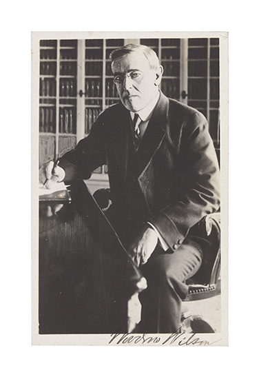 Appraisal: WILSON WOODROW Photograph Signed image of him seated at his