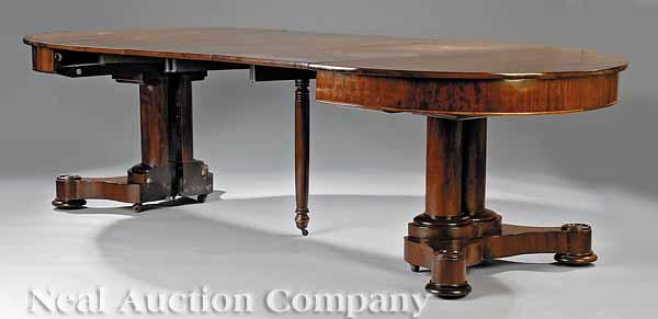 Appraisal: A Fine American Late Classical Mahogany Extension Dining Table in