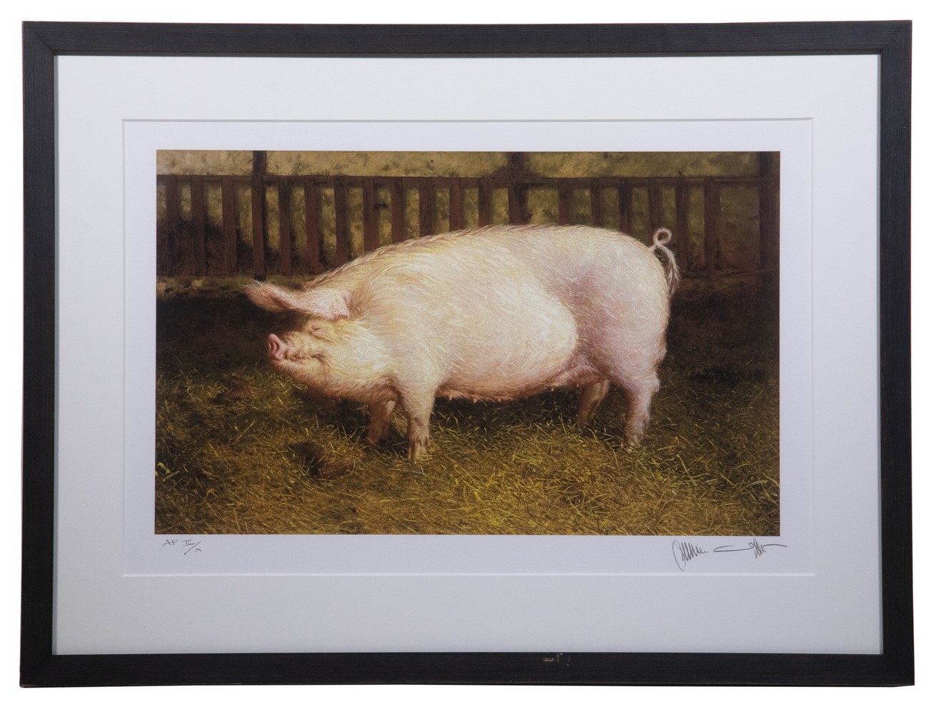 Appraisal: JAMIE WYETH PA ME DE - Portrait of a Pig