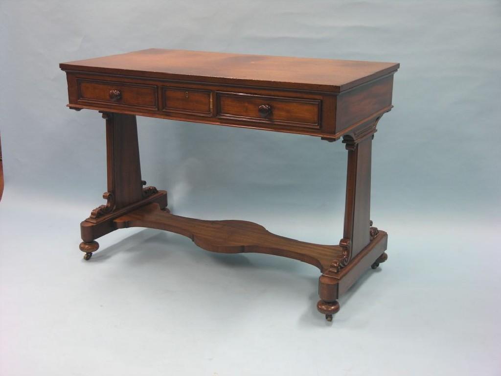 Appraisal: A William IV mahogany writing table by Gillows Lancaster rectangular