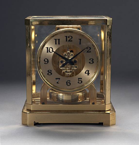 Appraisal: An Atmos Le Coultre clock Of typical form within lacquered