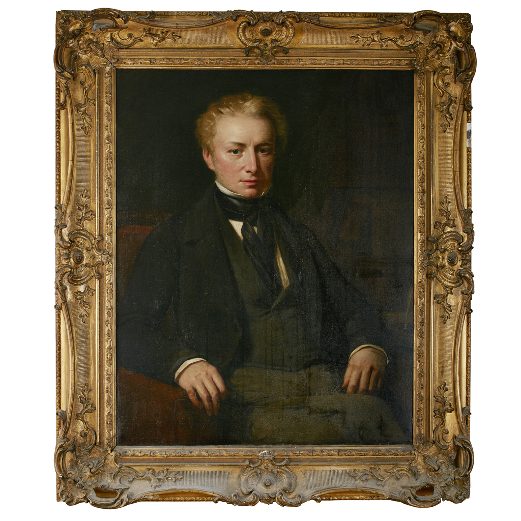 Appraisal: TH CENTURY BRITISH SCHOOL PORTRAIT OF A GENTLEMAN oil on