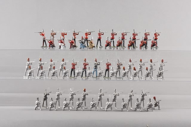 Appraisal: Lot of figures mostly unpainted representing Turkish Infantry standing and