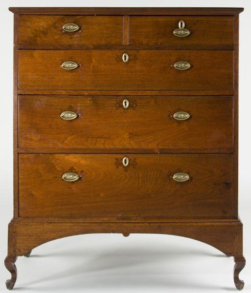 Appraisal: Southern Chest on Frame North Carolina Rowan County walnut with