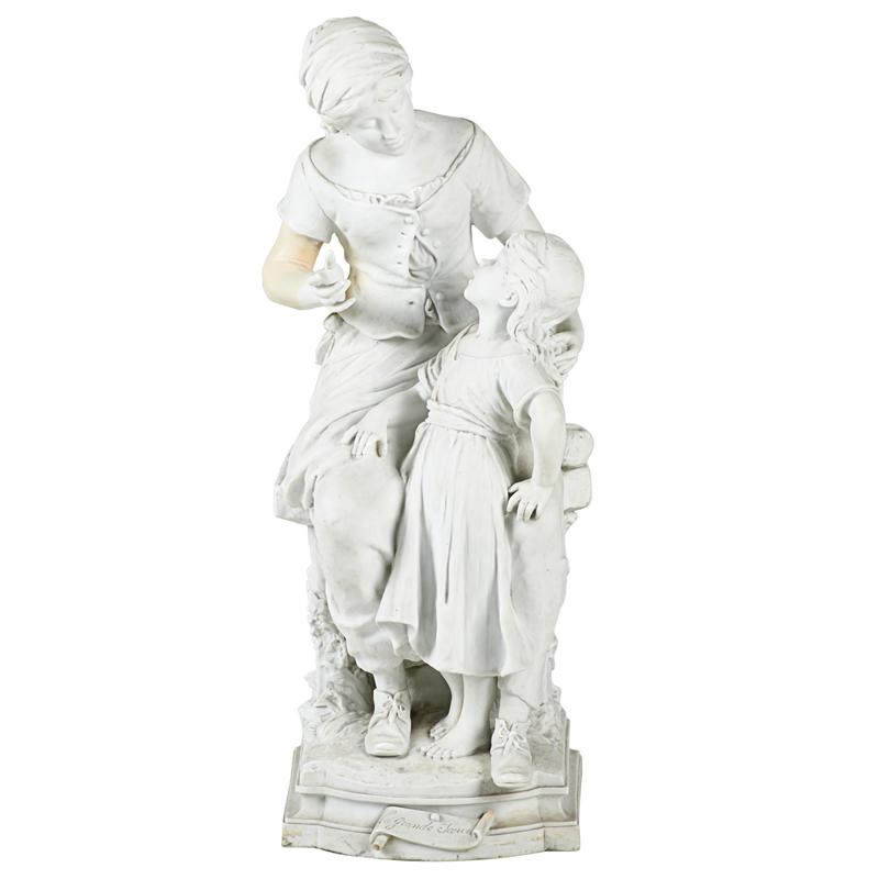 Appraisal: AUGUSTE MOREAU French - La Grande Taeur Moreau Parian figural