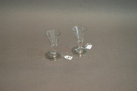 Appraisal: A pair of Georgian cordial glasses cms high