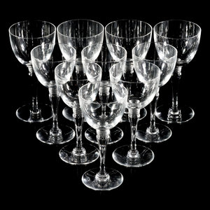 Appraisal: A Set of Saint-Louis Glass Stemware France th Century comprising