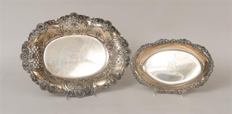 Appraisal: TIFFANY CO MONOGRAMMED SILVER TRAY AND A TIFFANY MONOGRAMMED BREAD