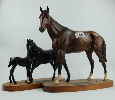 Appraisal: Beswick connoisseur Troy tail damaged seconds and Black Beauty and