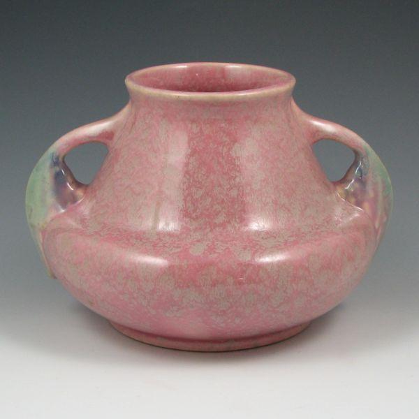 Appraisal: Roseville Tuscany - squat vase in pink with mottled green