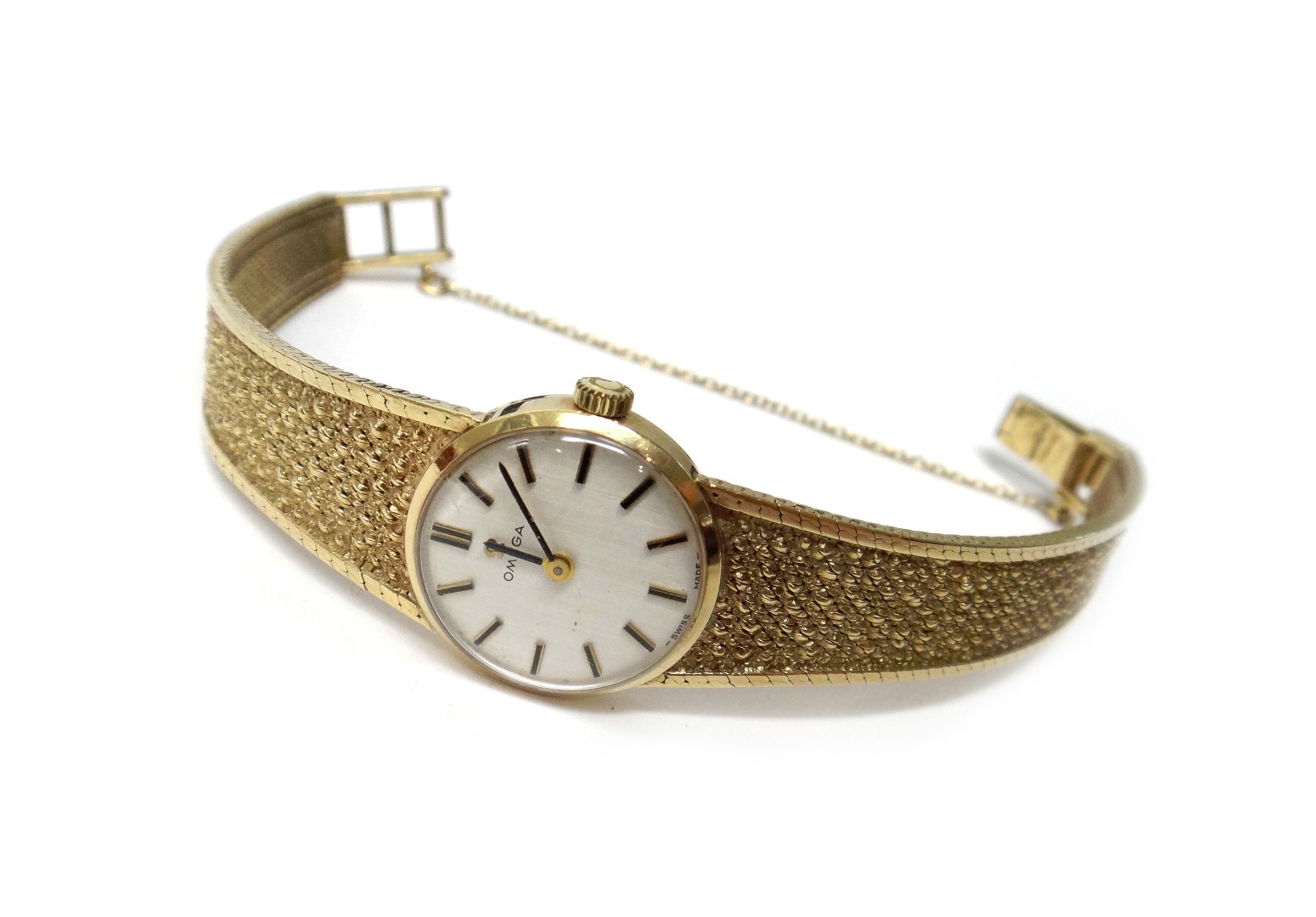 Appraisal: A lady's ct gold Omega bracelet wristwatch the signed circular