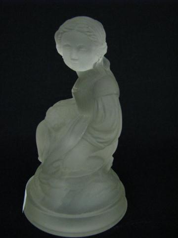 Appraisal: Gillinder amp Sons glass statuette Ruth the Gleaner Centennial Commemorative