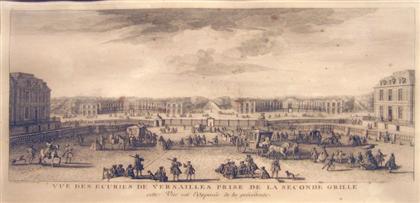 Appraisal: piece Engraving Rigaud Jean Vue des Ecuries de Versailles Prise