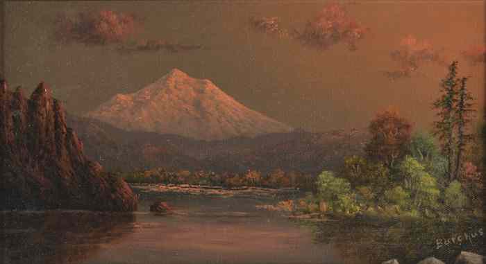 Appraisal: ELIZA R BARCHUS OIL ON CANVAS ''The Oregon Artist'' -