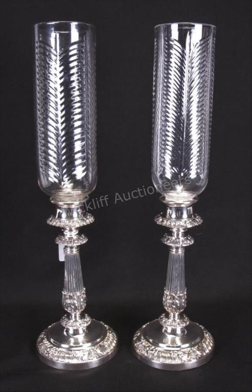 Appraisal: Monumental Georgian Sheffield Hurricanes by Birmingham England silversmith Matthew Boulton