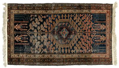 Appraisal: Hamadan rug six-sided central medallion with repeating tree designs on