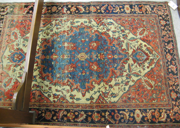 Appraisal: THREE ANTIQUE PERSIAN AREA RUGS ' x ' ' x