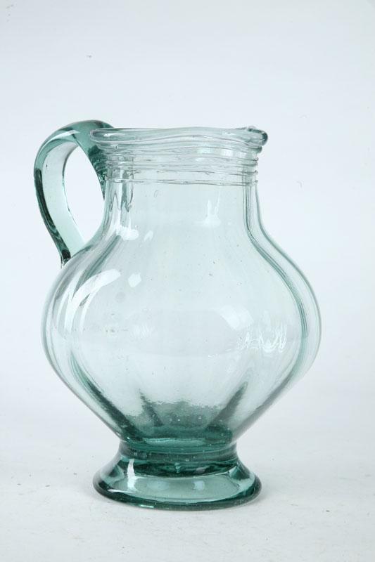 Appraisal: PATTERN MOLDED GLASS PITCHER American possibly South Jersey st half-