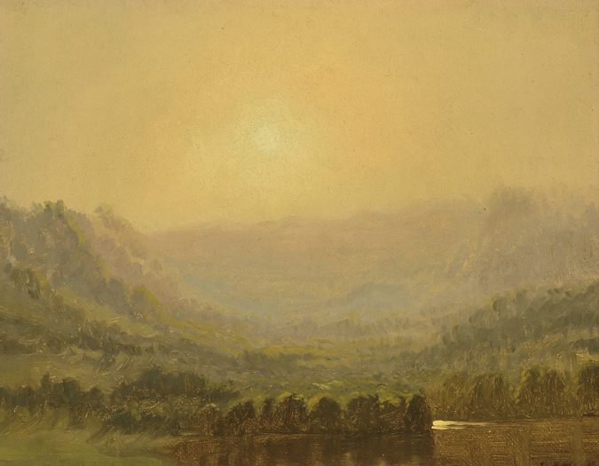 Appraisal: SANFORD ROBINSON GIFFORD American - Mountain Sketch oil on canvas