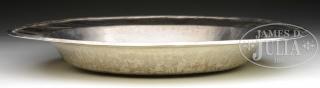 Appraisal: INTERESTING COIN SILVER SHALLOW BASIN Unmarked shallow basin with wide