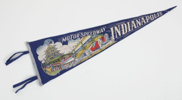 Appraisal: Vintage Indianapolis Motor Speedway felt pennant 's L Good condition