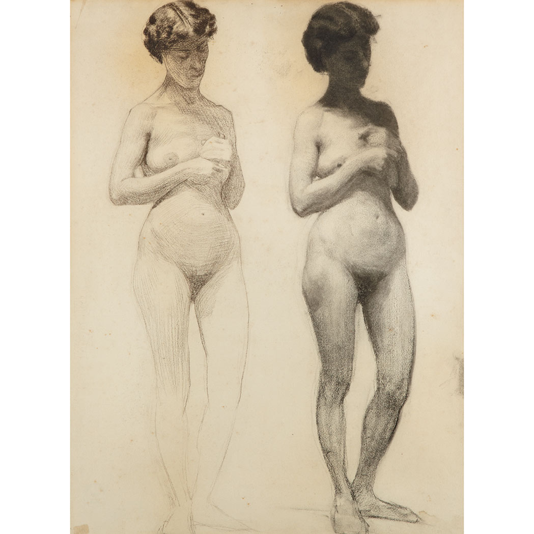 Appraisal: Thomas Pollack Anshutz American - Two Studies of Nude Model