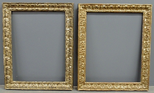 Appraisal: - Pair of silvered wood carved frames marked Laughlin Frames