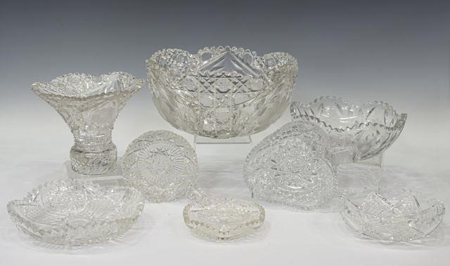 Appraisal: lot of American Brilliant Period cut crystal table items each