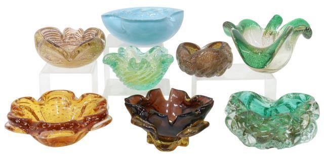 Appraisal: lot of Italian Murano art glass bowls ashtrays mid th