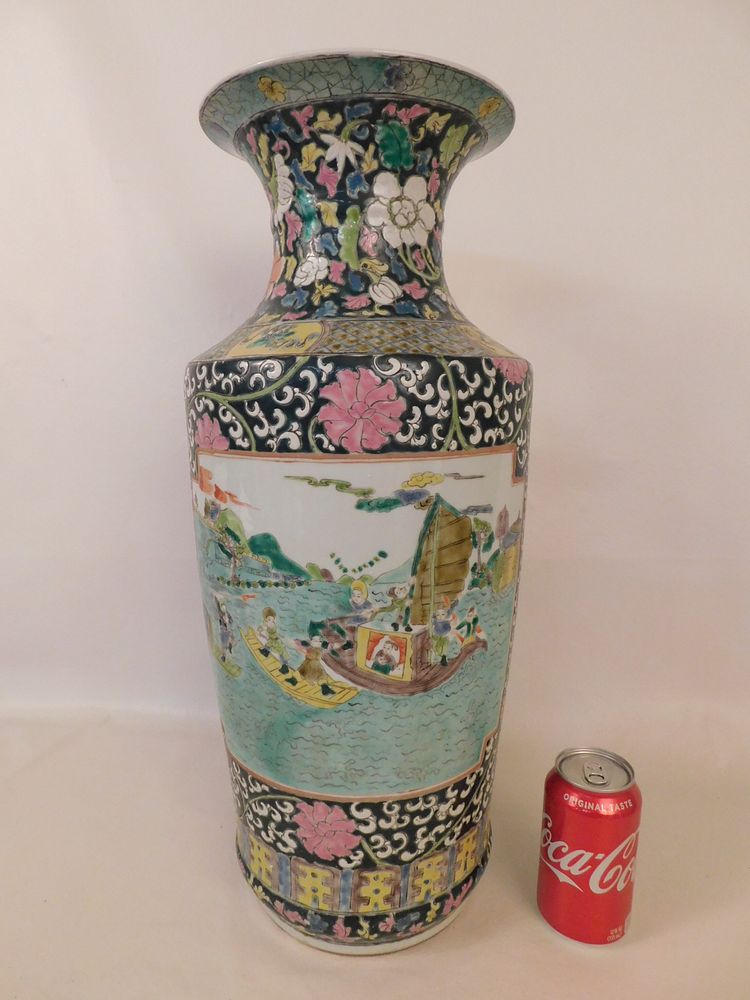 Appraisal: LARGE CHINESE FAMILLE ROSE VASE th century Chinese ceramic Famille