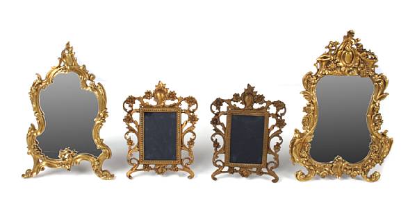 Appraisal: A group of four bronze frames largest height in width