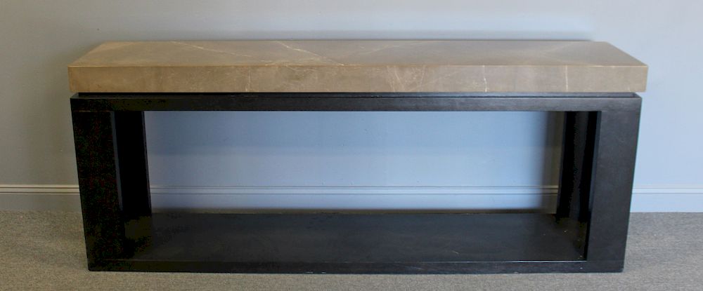 Appraisal: Raul Carrasco KYOTO Console An oak console with Gaudi Marble