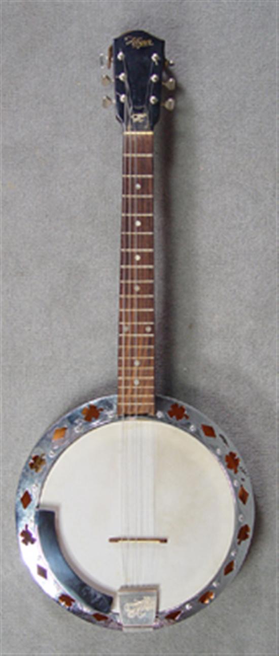 Appraisal: Hoyer Banjo Guitar Some scratches rust and peeling on chrome