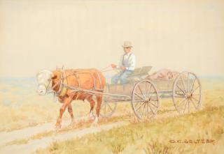 Appraisal: Olaf C Seltzer - Heading to Market watercolor on paper