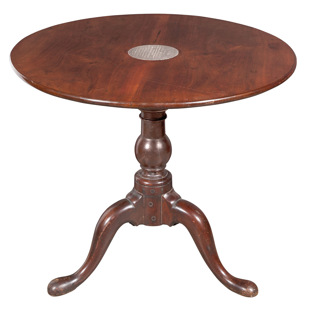 Appraisal: Chippendale Mahogany Tea Table Probably New York th century The