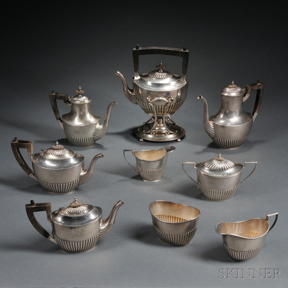 Appraisal: Assembled Eight-piece Gorham Sterling Silver Tea and Coffee Service Providence