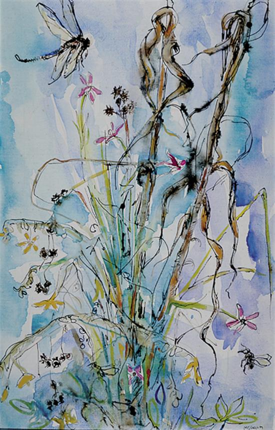 Appraisal: Corrie Parker McCallum South Carolina b SPRING GRASS FLOWERS AND