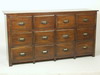 Appraisal: APOTHECARY CABINET - Twelve drawer mahogany apothecary cabinet beveled edge