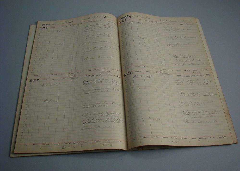 Appraisal: LOGBOOK OF THE CRESCENT OF NEW YORK Mid- th CenturyFor