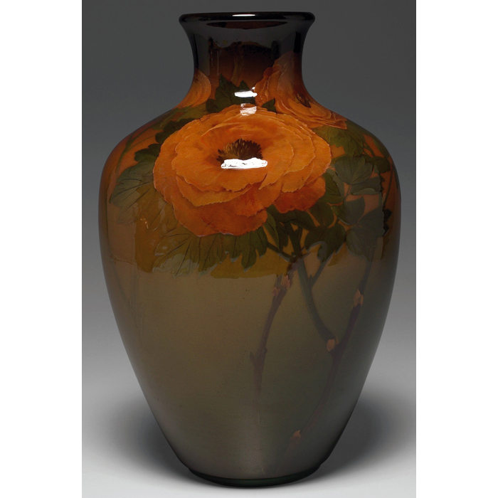 Appraisal: Beautiful Rookwood vase large bulbous shape covered in a Standard