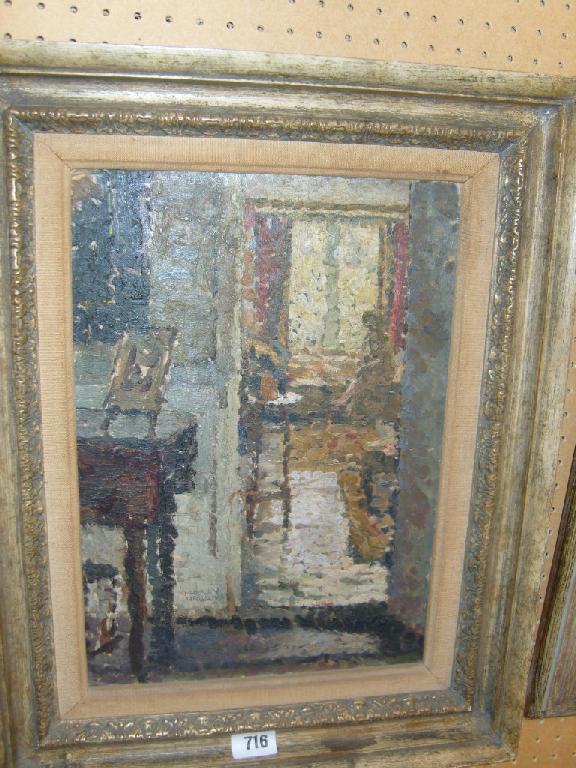 Appraisal: An early th century oil painting on board of an