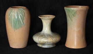 Appraisal: Lot of Two brush McCoy vases Lot of Two brush