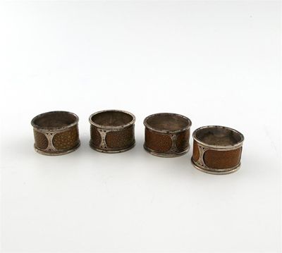 Appraisal: By Liberty and Co a set of four silver and