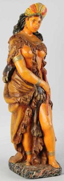 Appraisal: Cast Iron Native American Indian Maid Figure Condition Excellent Size