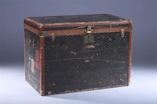 Appraisal: FRENCH GOYARD STEAMER TRUNK Late th Century Early th Century