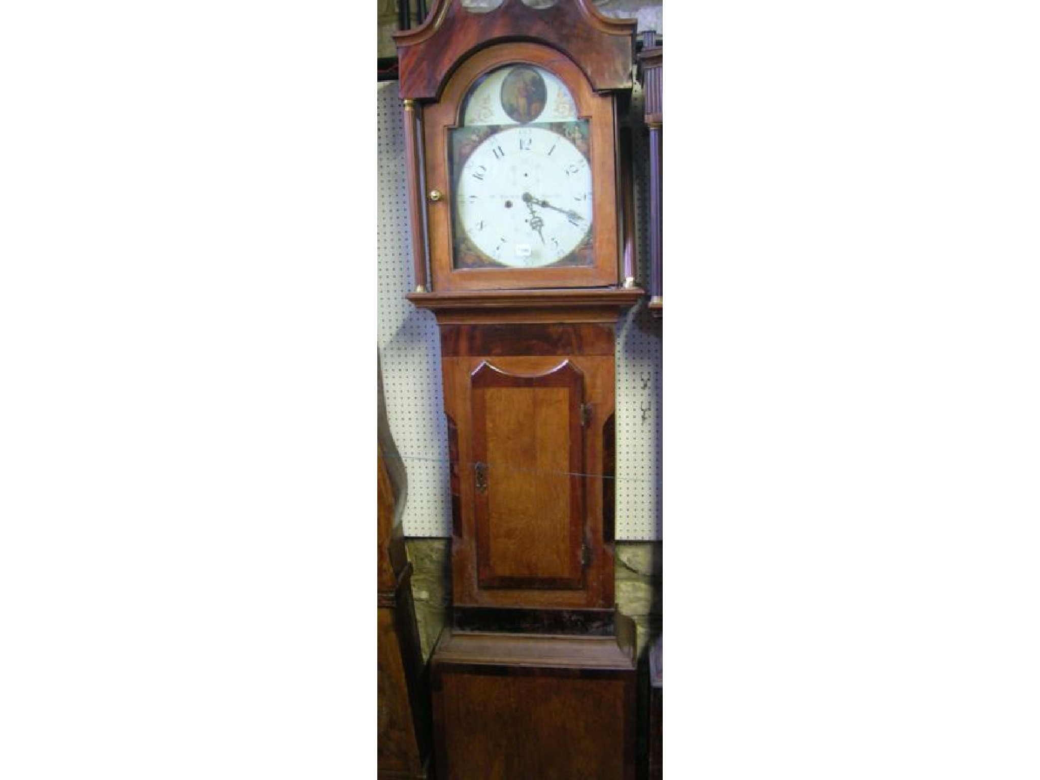 Appraisal: A th century oak and mahogany crossbanded longcase clock the